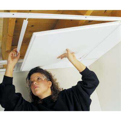 CeilingMax 8 Ft. x 1-1/2 In. White PVC Top Hanger