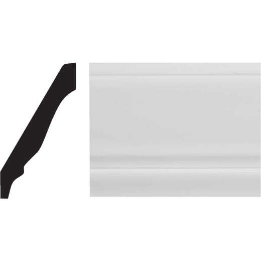 Royal 9/16 In. W. x 3-5/8 In. H. x 12 Ft. L. White PVC Colonial Crown Molding
