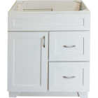 CraftMark Shaker Retreat White 30 In. W x 34 In. H x 21 In. D Vanity Base without Top, 1 Door/2 Drawer Image 1
