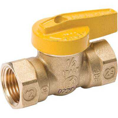 ProLine 1/2 In. FIP x 1/2 In. FIP Brass Forged Gas Ball Valve, 1-Piece Body
