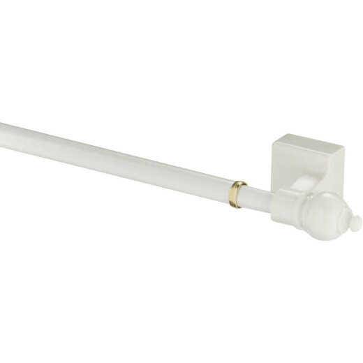 Kenney 16 In. To 28 In. 7/16 In. Petite Magnetic Cafe Rod, White