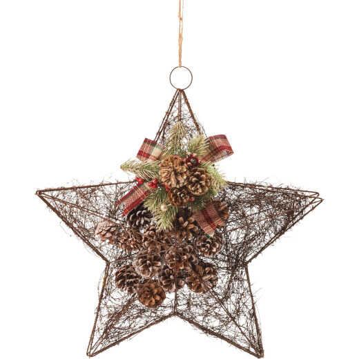 Alpine 5 In. W. x 20 In. H. x 20 In. L. Rustic Christmas Star Holiday Decoration